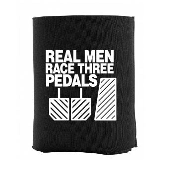 Real Men Race 3 Pedals Koozie - Gear Driven Apparel