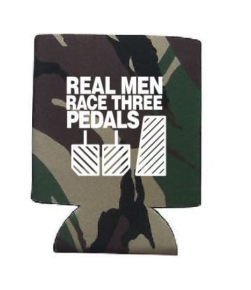 Real Men Race 3 Pedals Koozie - Gear Driven Apparel